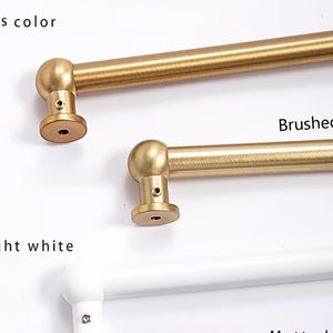 Brass Door Curtain Rods, Custom-size Cafe Curtain Rod