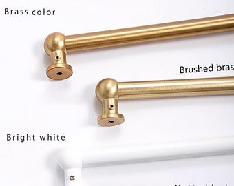 Brass Door Curtain Rods, Custom-size Cafe Curtain Rod