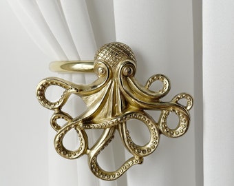 Octopus Curtain Hooks, Gold Curtain Hooks, Brass Hooks.