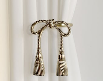 Tassel Metal Hooks, Brass Hooks, Curtain Back Panel Ties, Metal Hooks, Gift for Mom