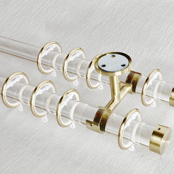 Acrylic Curtain Rod Etsy