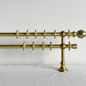 Lotuskopf-Dekoration, Metallgardinenstange, Gardinenzubehör, Gardinenstange, Metallstange.