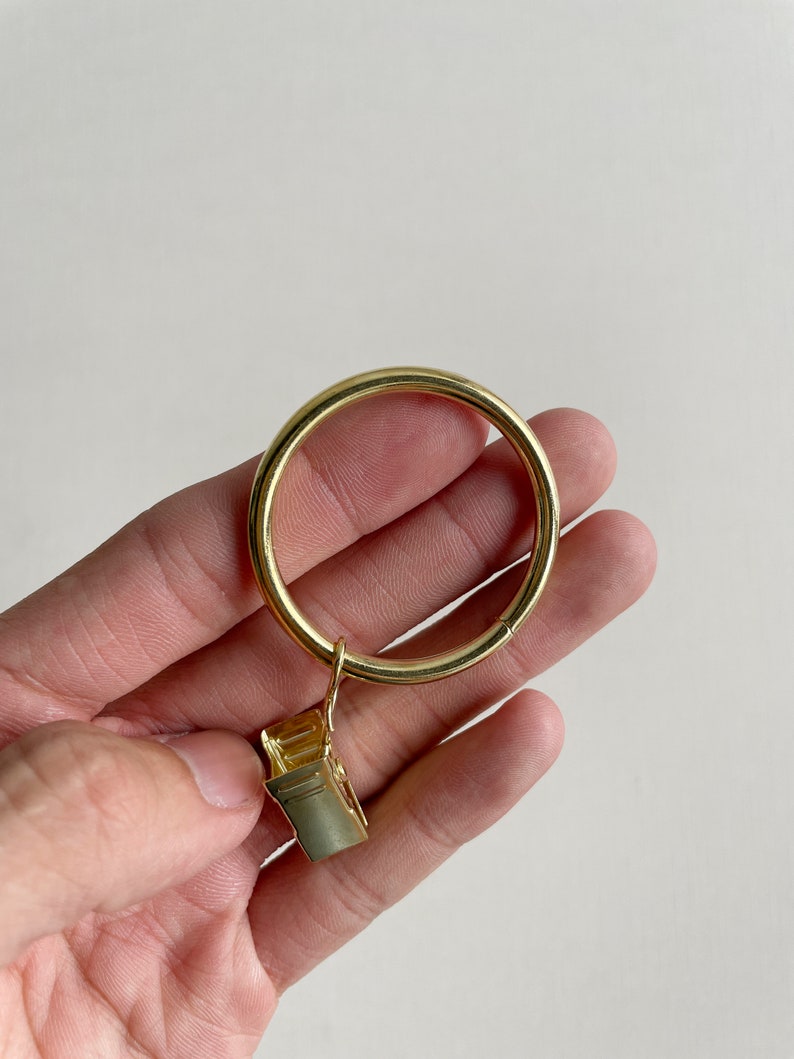 Gold Clip Curtain Ring, Stainless Steel Ring, Metal Ring, Curtain Clip Hanging Ring. (this price is for 10) image 6