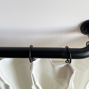 Return curtain rod,return rod,black stainless steel curtain rod,one piece curtain rod, custom size curtain rod