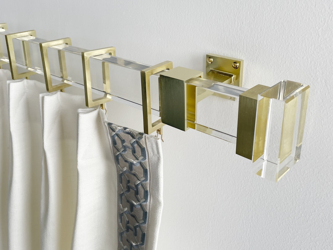 Clear Plexiglass Curtain Rods, Gold Curtain Rods, Acrylic Curtain Rods, Home Decoration. Etsy
