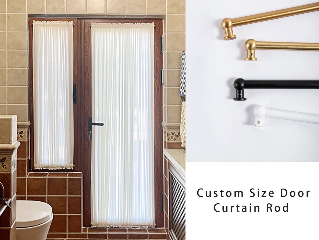 Brass Door Curtain Rods, Curtain Rods, Custom Sizes, Door Rods, Metal