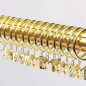 Gold Clip Curtain Ring, Stainless Steel Ring, Metal Ring, Curtain Clip Hanging Ring. (this price is for 10) image 1