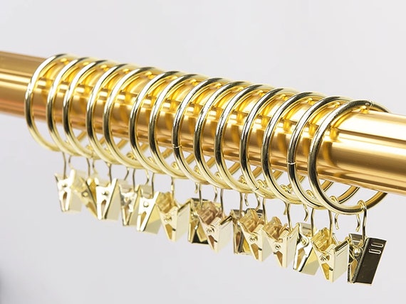 Gold Clip Curtain Ring, Stainless Steel Ring, Metal Ring, Curtain Clip Hanging Ring. (this price is for 10)