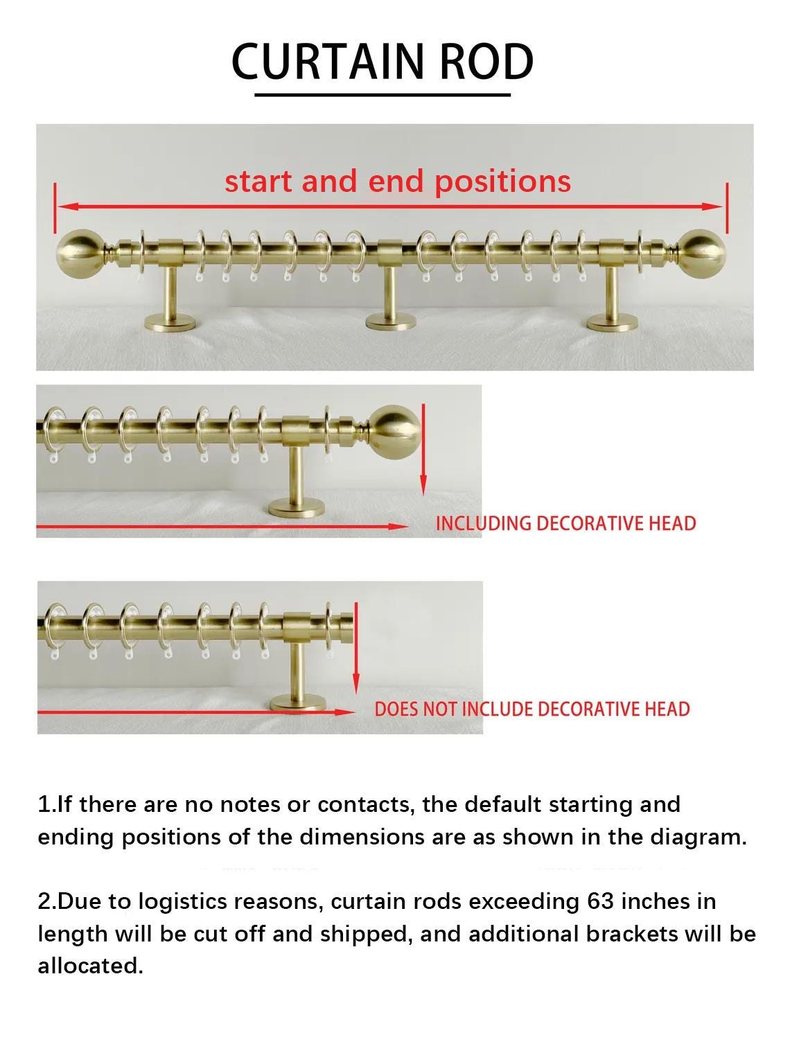 Top Mounted Metal Curtain Rod, Top Mount Double Bracket, Metal Curtain ...