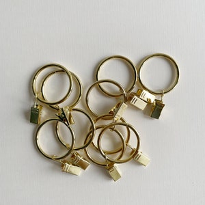 Gold Clip Curtain Ring, Stainless Steel Ring, Metal Ring, Curtain Clip Hanging Ring. (this price is for 10) image 5