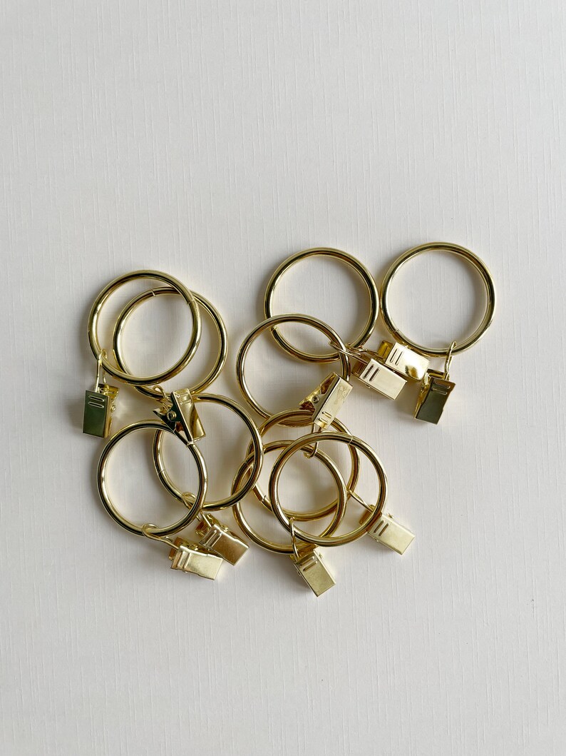 Gold Clip Curtain Ring, Stainless Steel Ring, Metal Ring, Curtain Clip Hanging Ring. (this price is for 10) image 5