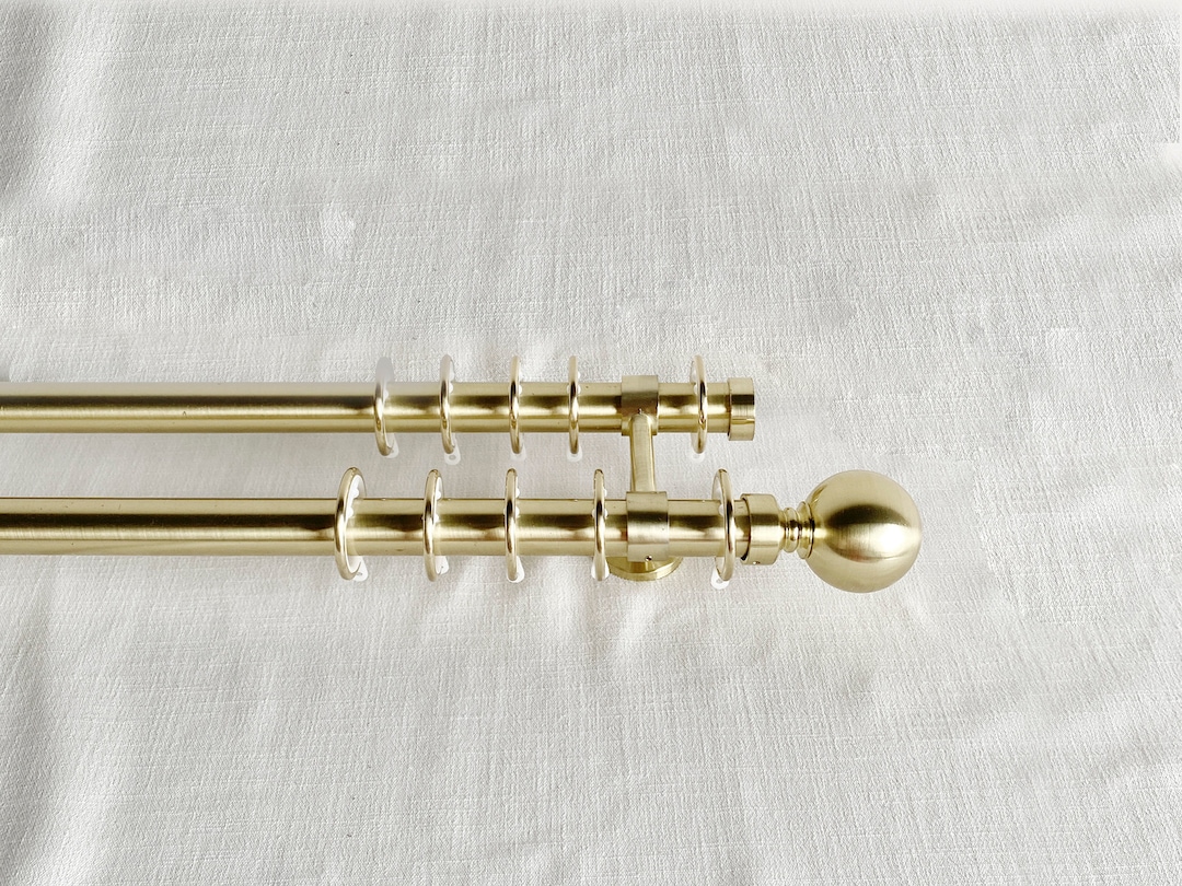 Top Mounted Metal Curtain Rod, Top Mount Double Bracket, Metal Curtain ...