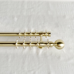 Top mounted metal curtain rod, Top Mount Double bracket, Metal Curtain Rod.