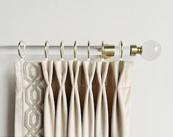 Top mounted acrylic curtain rod, lucite curtain rod, acrylic curtain rod.