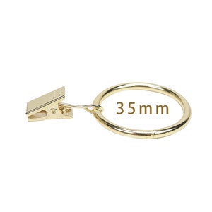 Gold Clip Curtain Ring, Stainless Steel Ring, Metal Ring, Curtain Clip Hanging Ring. (this price is for 10) image 8