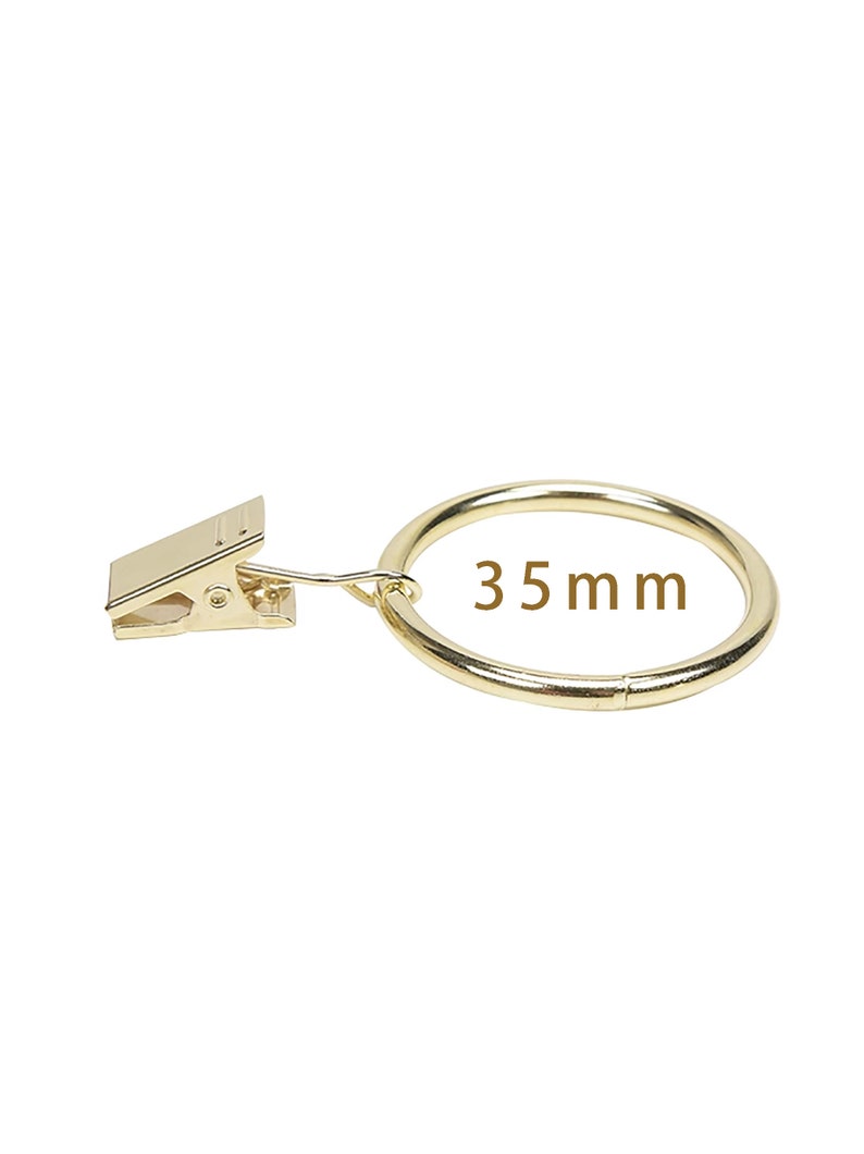 Gold Clip Curtain Ring, Stainless Steel Ring, Metal Ring, Curtain Clip Hanging Ring. (this price is for 10) image 8