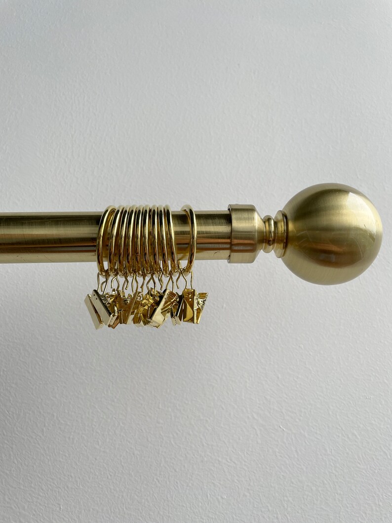 Gold Clip Curtain Ring, Stainless Steel Ring, Metal Ring, Curtain Clip Hanging Ring. (this price is for 10) image 2