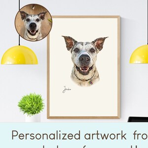 Custom Pet Portraits | Made Using Photo Of Pet | Custom Dog Portrait | Cat Portrait Dog Drawing All Types of Pets Personalized Pet Artwork