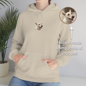 Custom Pet Hoodie | Pet Portrait Using Your Photo | Custom Dog Sweatshirt Custom Dog Hoodie Custom Cat Hoodie Personalized Pet Jacket