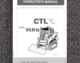 Fits Kubota - SVL95-2 Compact Track Loader Operator&#39;s Manual