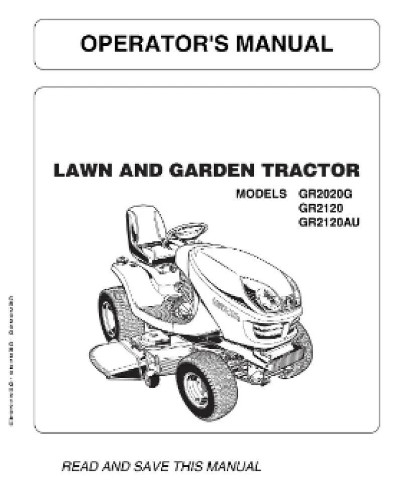 Adatto per Kubota - GR2020G GR2120 GR2120AU Trattorino rasaerba MANUALE DELL'OPERATORE