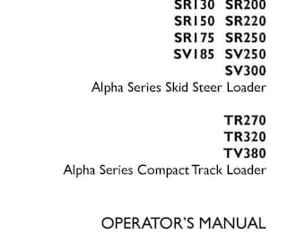 Download Now - 130 200 150 220 175 250 185 250 300 270 320 380 Operator Instruction Manual  Sr SV TR TV