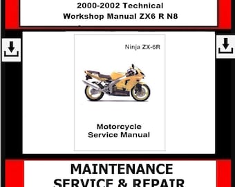 Kawasaki ZX6R 2000 2001 2002 Service Repair Manual Pdf Download - Etsy