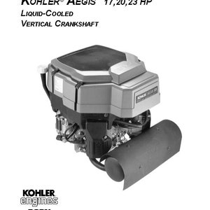 17 20 23 HP Engine Liquid-Cooled Vertical Crankshaft Service Repair Manual Fits Kohler Aegis