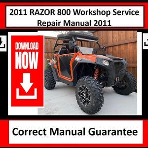 Fits Polaris -  2011 RAZOR 800 Workshop Service Repair Manual 2011  RZR 800 Fits Polaris