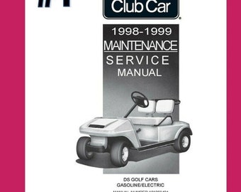Manuale dell'elenco delle parti di riparazione e di servizio dell'officina tecnica del carrello da golf 1999 Adatto al set di auto del club