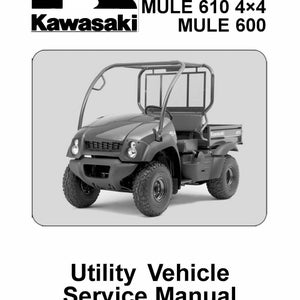Fits Kawasaki -  600 610 4X4 Side By side Factory Service Repair Manual 2005-2012 KAWASAKI MULE 600 & 610 4X4 - 600/610 Kawasaki