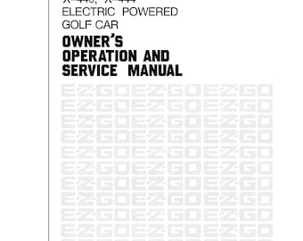 1988 1989 Electric Golf Cart Service Repair Workshop Manual EZ