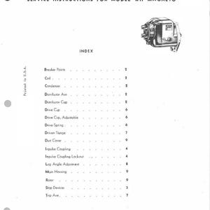 Fits Wico - Model XH Magneto Service Repair Manual