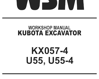 Manuale di riparazione OFFICINA ESCAVATORE KX057-4 KUBOTA U55 U55-4