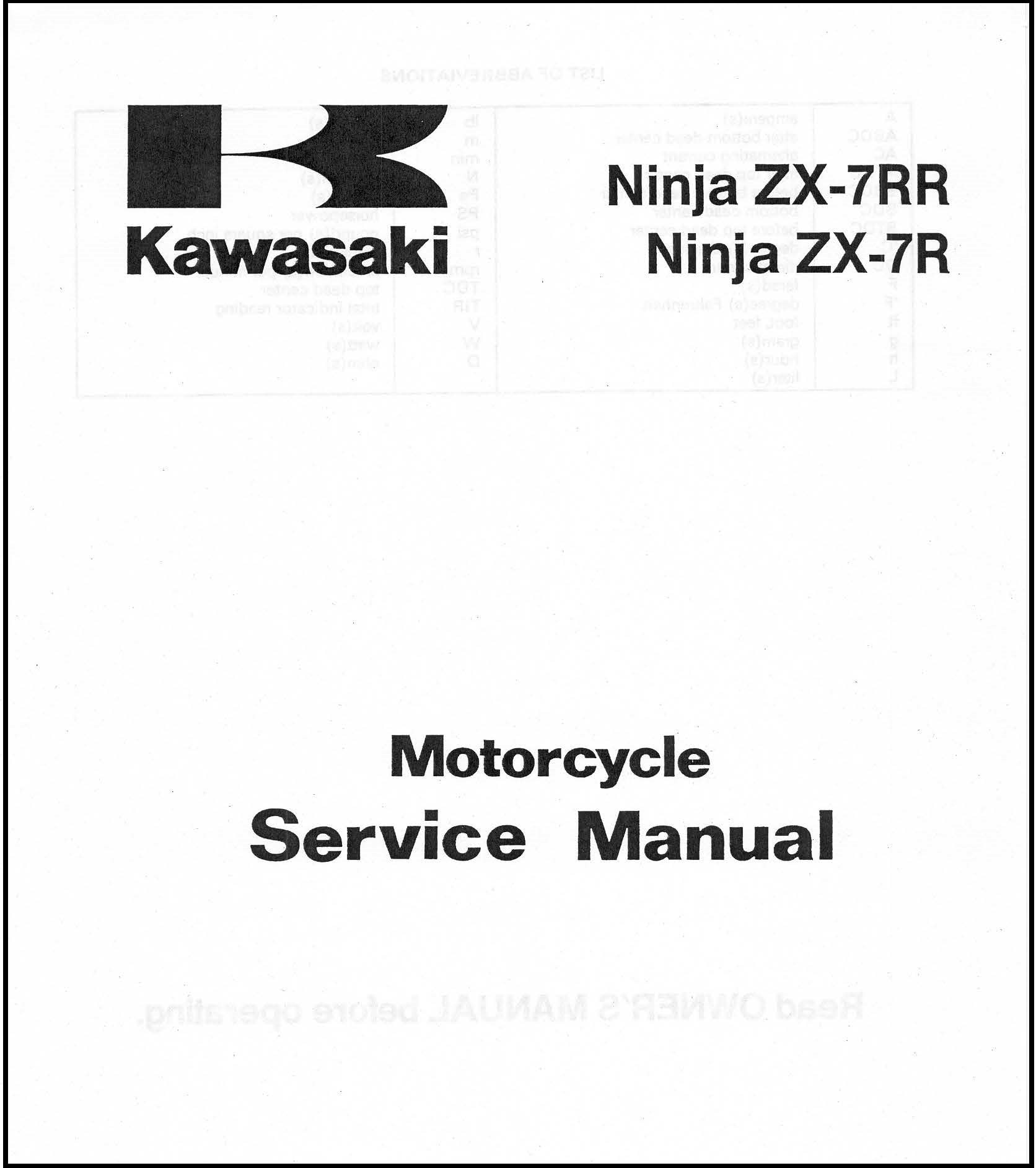Download Now - 1996-2003 Technical Workshop Manual ZX7R N30