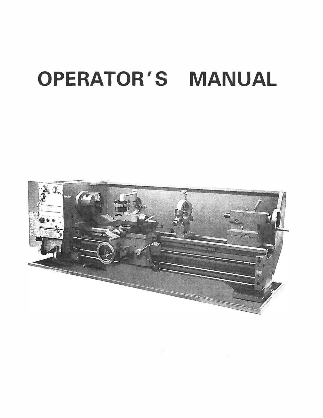 1102079 Gearedhead Gap Bed Bench Lathe Operator Maint Manual Fits