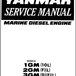 1 2 3 Marine Diesel Engine Service Repair Manual Fits Yanmar 1GM 2GM 3GM 3HM 10L