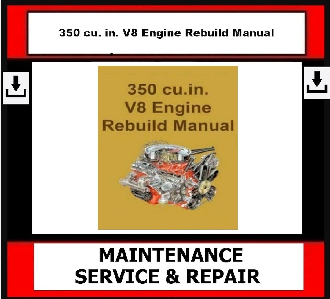 Fits Chev - 350 V8 Engine REBUILD MANUAL CHEV - Etsy