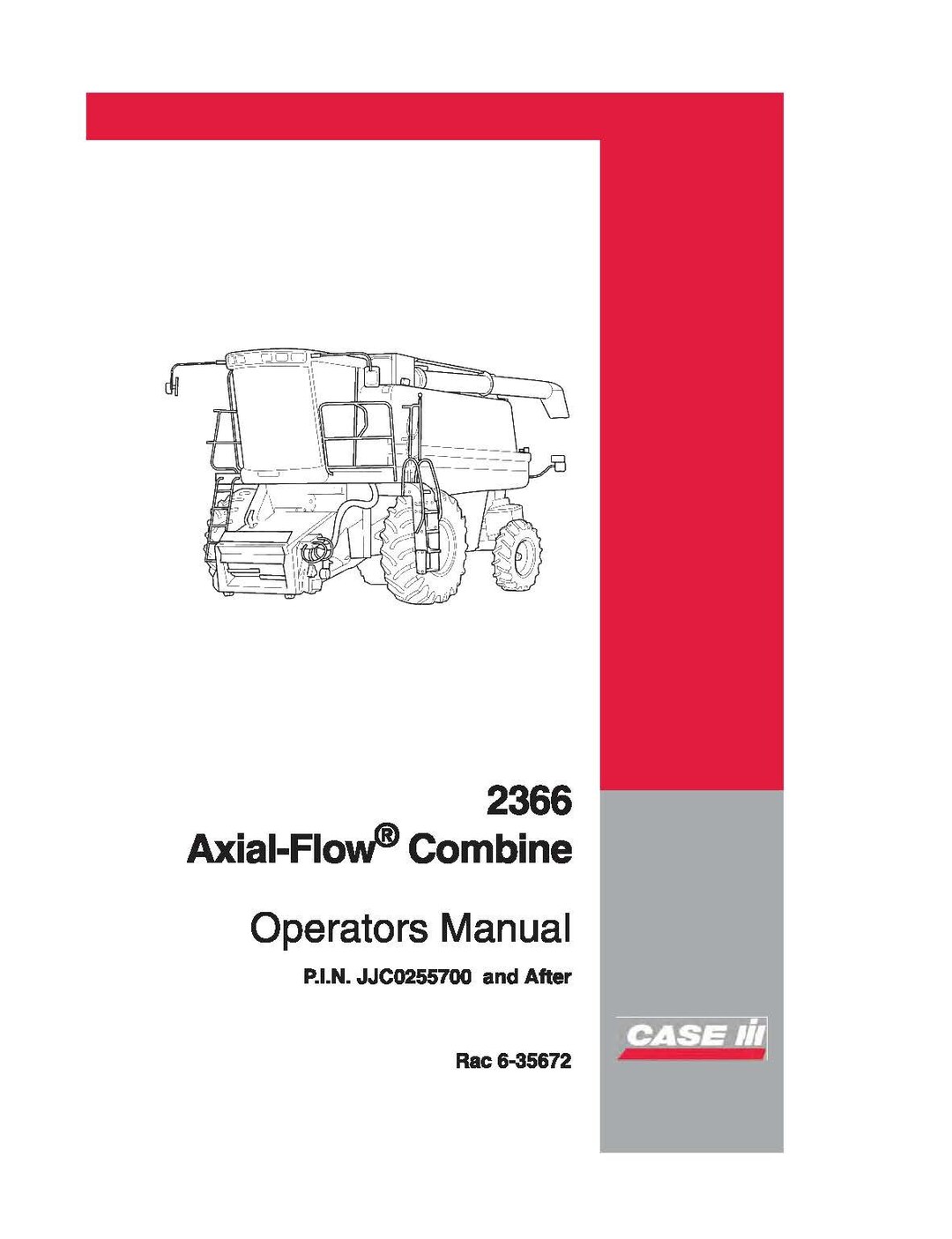 2366 Axialflow Combine 635672 Operator Instruction Maint Etsy