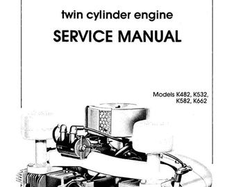 Adatto a Kohler - Serie K K482 K532 K582 K662 Motore Twin-Cyl Manuale di servizio e riparazione