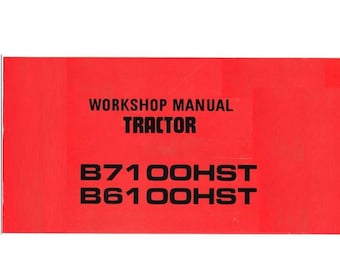 クボタ修理サービスおよびワークショップマニュアル (B7100HST