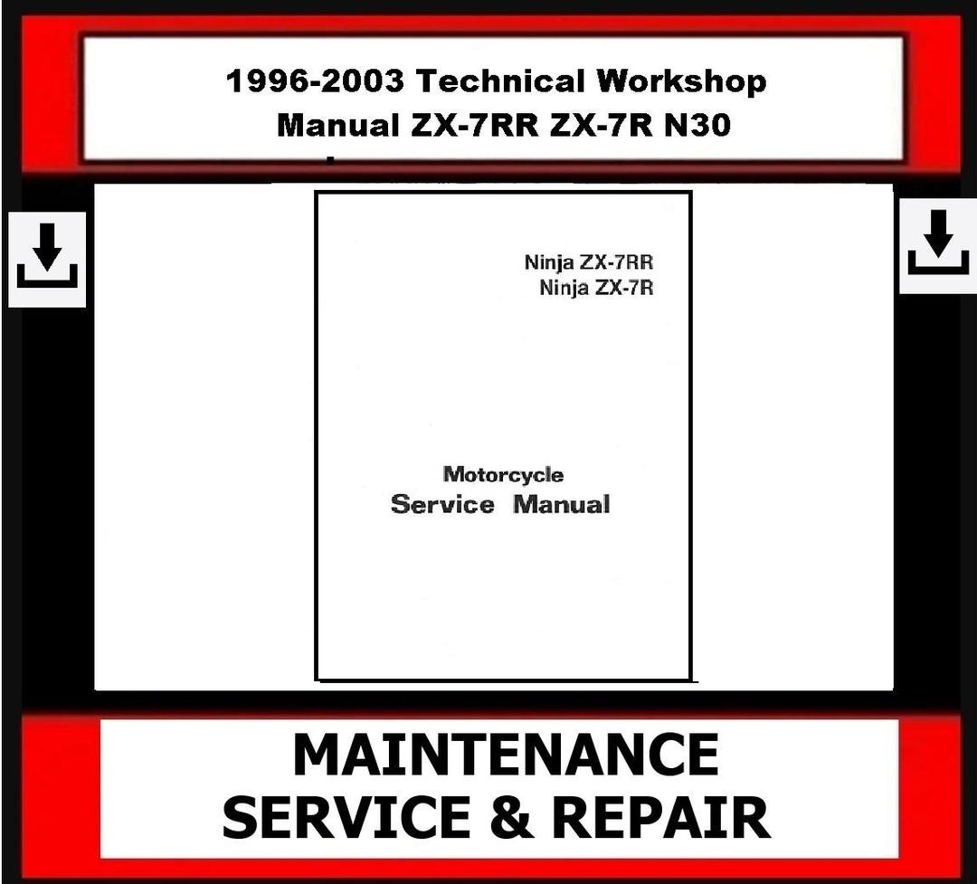 Download Now - 1996-2003 Technical Workshop Manual ZX7R N30 - Etsy