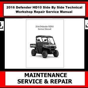 Passend für Can-Am - 2016 Defender HD10 Side By Side Technische Werkstatt Reparatur Service Handbuch