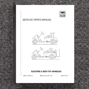 Fits EZGO - 1997 Gas & Electric TXT Vehicles Golf Car DCS Parts Manual 28405