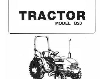 Fits Kubota -  B20 Tractor Operator Owners Maintenance Manual