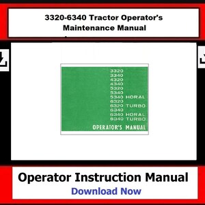 Manuel d'entretien du tracteur 3320-6340