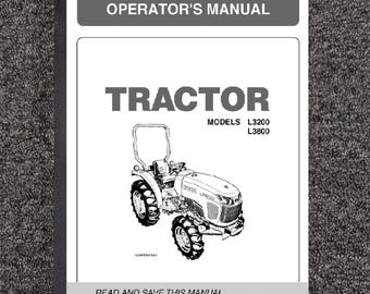 Fits Kubota - L3200 & L3800 + LA525 Tractor Operator&#39;s Manual PLUS the Loader Manual