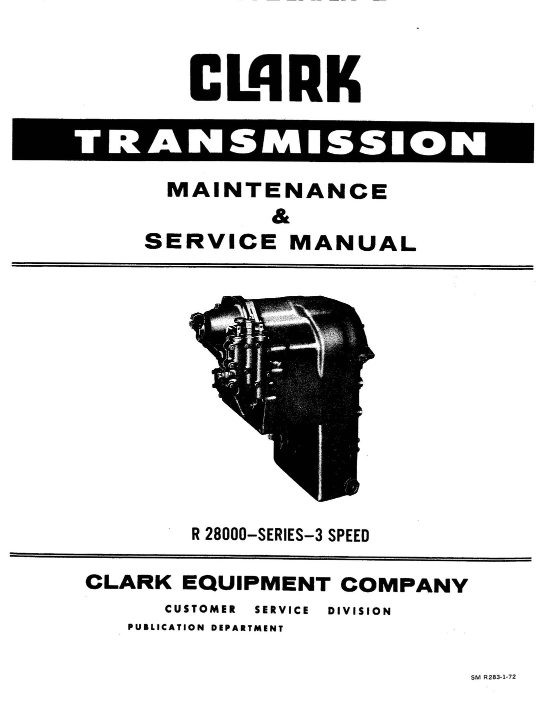 28000 1972 Powershift Transmission Service Repair Manual Fits Clark R
