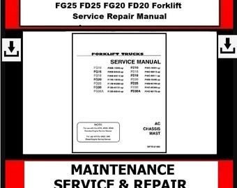 Fits Mitsubishi - FG25 FD25 FG20 FD20 Forklift Service Repair Manual
