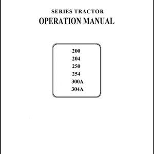 Fits Mahindra Jinma - 200 204 250 254 300A 304A Tractor Operator Manual